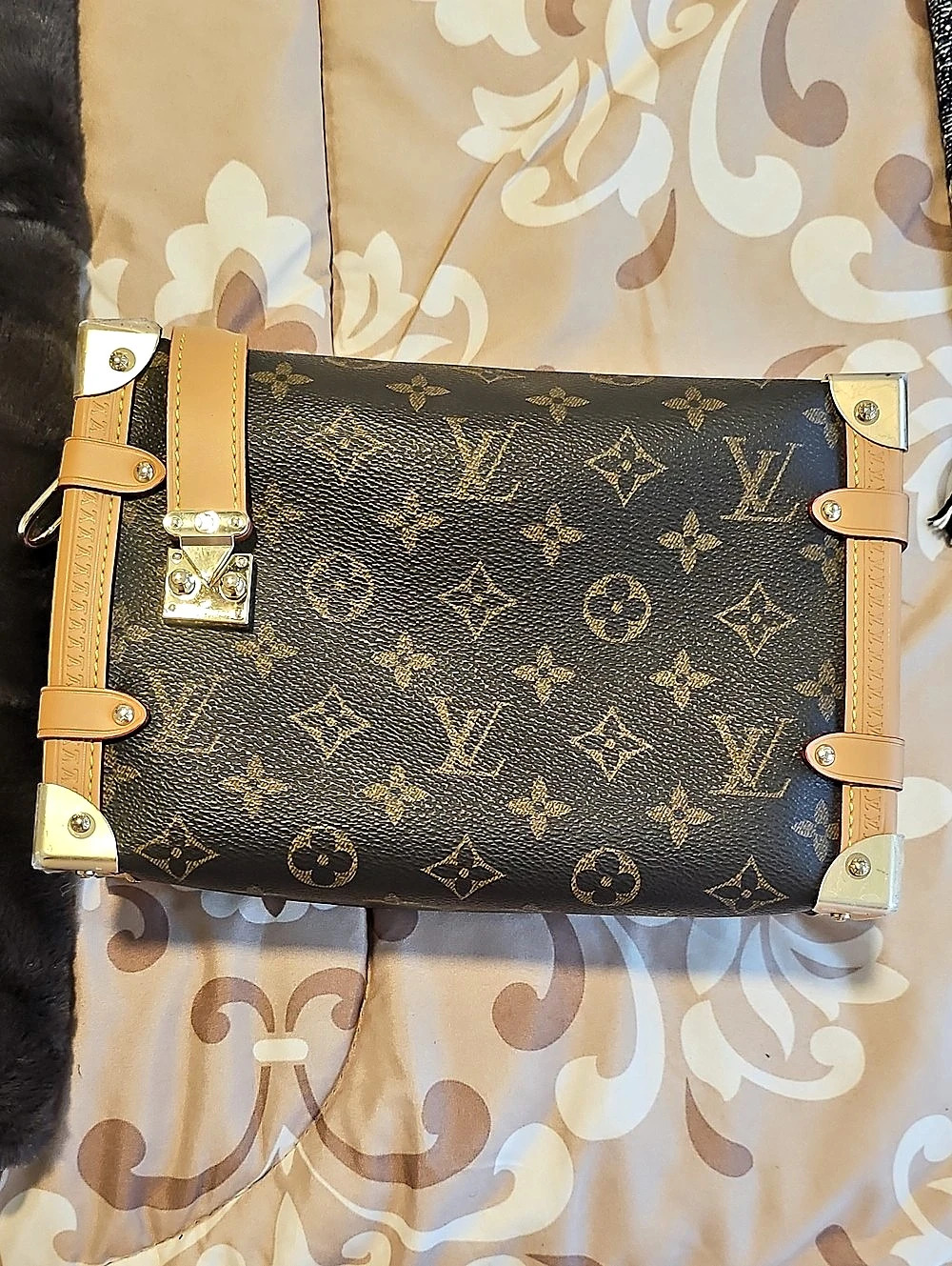Trunk Clutch Monogram Crossbody Brown & Tan